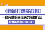 凌童《新品打爆实战班》,一套完整的实操实战落地方法，打爆链接超2000+（28节课)