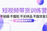 短视频带货训练营：不拍摄 不露脸 不买样品 不囤货发货 简单粗暴混剪带货（第三期）