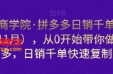 白凤电商学院·拼多多日销千单训练营，从0开始带你做好拼多多，日销千单快速复制（更新知2023年3月）