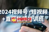 2024视频号·短视频+直播极简培训班：抓住视频号风口，流量红利