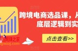 跨境电商选品课，从选品到底层逻辑到实战