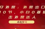 业仔外贸：外贸出口详解30节，小白0基础进击外贸达人 价值666元