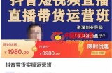 抖音直播带货实操运营班，带货直播间技巧思路，搭建高转化直播间，话术书写及付费技巧
