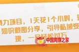 暴力项目，1天花1个小时，玩知识截图分享，引导私域变现，一月轻松过万【截图】