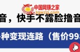 抖音，快手不露脸撸音浪项目，多种变现连路（售价998）