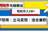 低密度新赛道视频无脑搬一天1000+几分钟一条原创视频零成本零门槛超简单【揭秘】