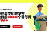 利用一个插件自动AI改写，快速裂变矩阵发布，我目前300个号每月7W+