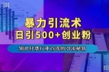 暴力引流术，专业知识付费行业首选的引流秘籍，一天暴流500+创业粉，五个手机流量接不完!