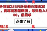 外面卖358元抖音爆火副业项目，简笔画视频教程，每天收入300，很简单
