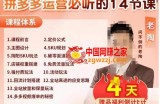 老陶电商·拼多多运营必听14节课，老陶亲授，拒绝口嗨，全后台实操演示