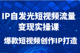 IP自发光短视频流量变现实操课，爆款短视频创作IP打造