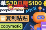 利用AI文章写作工具 每单30美元，日赚100美元，只需复制粘贴