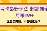号卡最新玩法，高佣金当日出单，月赚1W+