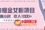 年底暴力女粉掘金项目5天变现1.5W+【揭秘】