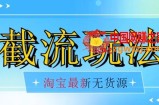 首发价值2980最新淘宝无货源不开车自然流超低成本截流玩法日入300+【揭秘】