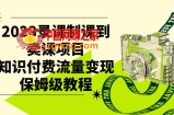 （7579期）2023录课制课到购买课程新项目，社交电商数据流量变现家庭保姆级实例教程