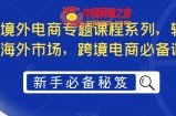 最全境外电商专题课程系列，轻松进军海外市场，跨境电商必备课程
