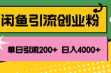 （12179期）闲鱼单日引流200+创业粉，日稳定4000+