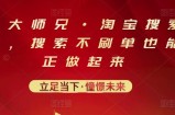 电商大师兄·淘宝搜索新玩法，搜索不刷单也能真正做起来