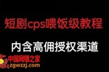 短剧cps喂饭级教学，内涵高佣授权渠道