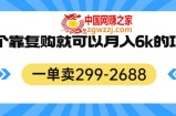 一单卖299-2688，一个靠复购就可以月入6k的暴利项目【揭秘】