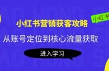 小红书营销获客攻略：从账号定位到核心流量获取，爆款笔记打造
