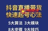 涛哥-直播带货起号心法，五大算法，三大模块，八大步骤，9个技巧抖音快速记号