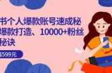 小红书个人爆款账号速成秘籍，爆款打造、10000+粉丝引流秘诀