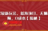 书单号最新玩法，蓝海项目，无脑制作视频，0成本【揭秘】