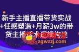 一群宝宝:新手主播直播带货实战+信任感塑造+月薪3w的带货主播话术逻辑构建