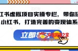 小红书虚拟项目实操专栏，带你玩转小红书，打造完善的变现体系