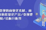 打造可变现的商业化素材，商业化内容的批量化产出/变现逻辑/结构分析等