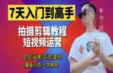 7天入门到高手，短视频剪辑运营高手课，定位 运营 引|流 变现，0基础小白一学就会
