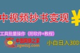 2023中视频抄书变现（附工具+教程），一天300+，特别适合新手操作的副业