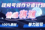 （12342期）详解视频号创作者分成项目之情感赛道，暴力起号，可同步多平台 (附素材)