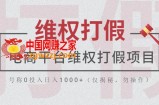 电商平台维权打假，号称0投入日入1000+（仅揭秘，勿操作）