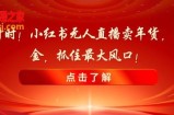新春倒计时！小红书无人直播卖年货，无货源撸金，抓住最大风口【揭秘】