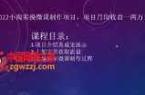 2022小淘实操微课制作项目，项目月均收益一两万