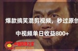 爆款搞笑混剪视频，百分百过原创，单日中视频播放收益800+【揭秘】