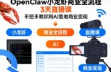 OpenClaw小龙虾商业全流程3天直播课，手把手教你用AI落地商业变现