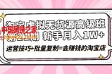 淘宝虚拟无货源高级班【第21期】月入1W+运营技巧+批量复制=会赚钱的淘宝店