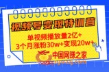20天视频号变现特训营：单视频播放量2亿+3个月涨粉30w+变现20w+