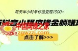 最新抖音小程序撸金躺赚项目，一部手机每天半小时，单个作品变现1300+【揭秘】