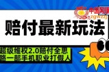 超级维权2.0全新玩法，2024赔付全思路职业打假一部手机搞定【仅揭秘】