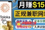 正规网络兼职赚钱平台Toloka：利用业余时间月赚150美元